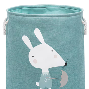 Opvouwbare waterdichte ronde wasmand van linnen & EVA-materiaal voor het organiseren van kleding, beddengoed en speelgoed - grote capaciteit opbergruimte - Product Image 1