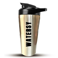 Bouteille Gourde Shaker Personnalisée en Acier Inoxydable Isotherme 20 oz pour Fitness, Gym, Sport, École avec Étiquette Privée