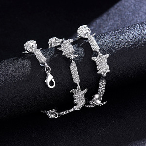 RQ nouvelle chaîne à maillons cubains glacés pour hommes et femmes, colliers <span class=keywords><strong>de</strong></span> rappeur, Bracelets Hip Hop pour hommes et femmes, bijoux populaires en strass - Product Image 6