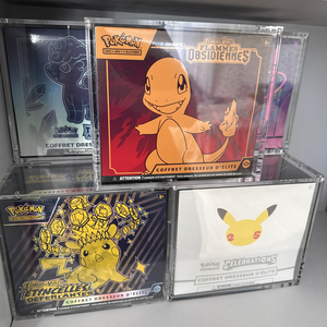 Boîte de rangement acrylique ETB Collection Mega Charizard Ex, Boîte de présentation pour pack de boosters 151, Boîte UPC SPC, Boîte Elite <span class=keywords><strong>Trainer</strong></span> Prismatic - Product Image 1