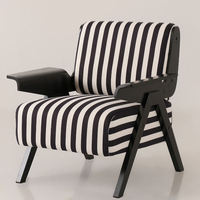 Fauteuil individuel de style vintage français du milieu du siècle, fauteuil de salon paresseux pour balcon, chaise longue zèbre pour chambre à coucher, mobilier de maison