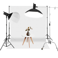 3.3M photographie C support lumière support robuste en acier inoxydable magique jambe bras barre transversale poignée tête trépied avec roues