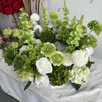 Fleur de table décorative pour salle de mariage, plante verte artificielle, fleur de chandelier de 60 cm