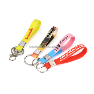 Hot Style Universal Multi-Color Silicone Wristlet Keychain Custom Logo Design Promotional Keychains & Carabiners