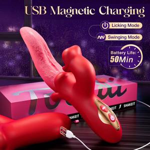 Juguete Vibrador <span class=keywords><strong>de</strong></span> <span class=keywords><strong>Lengua</strong></span> para Mujeres, 9 Modos, Estimulador <span class=keywords><strong>de</strong></span> Punto G, Conejito Vibrador, Lamer, Chupar, Empujar y Vibrar - Product Image 3