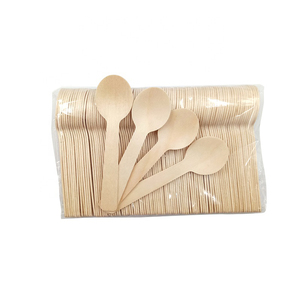 <span class=keywords><strong>Ecolife</strong></span> 6,5 pulgadas 165mm madera de abedul natural juegos de cubiertos desechables 6,5 pulgadas 165mm cuchara de madera plato vajilla - Product Image 5
