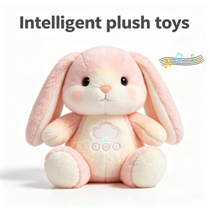 Peluche intelligente personnalisable avec logo, couleur personnalisable, lumière nuage chantante, lapin de dessin animé, jouet doux et câlin pour enfants, jouet apaisant - Product Image 1