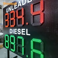 Letrero de Precio para Gasolinera Exterior, Letrero LED Digital de Alta Iluminación para Precios de Gasolina, Letrero Publicitario de Precio con Pantalla Simple/Doble