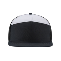 Gorra Trucker de 7 Paneles Personalizada con Bordado 3D, de Moda, Bestseller, con Frente de Pana y Malla Trasera, Unisex, para Playa y Verano