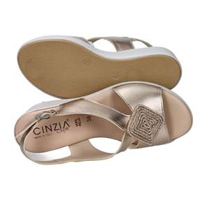 Sandalo con zeppa Cinzia Soft da donna color rame, taglia 38, con tacco platform - Product Image 6