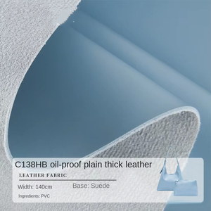 Cuir synthétique PVC imperméable et résistant aux rayures de 0,7 mm, avec dos en suède polaire, rigide et foncé, pour sacs et ceintures pour femmes - Product Image 2
