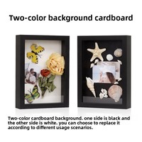 Cadre 3D creux pour spécimens, cadre photo DIY pour papillons, coquillages et fleurs séchées avec panneau frontal en verre