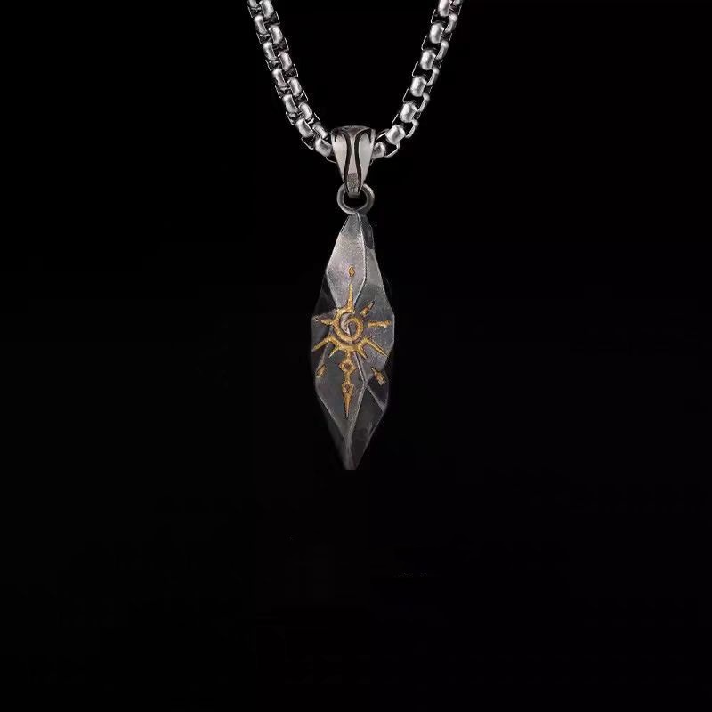 สร้อยคอไข่มุกสี่เหลี่ยมวินเทจ 60+5ซม