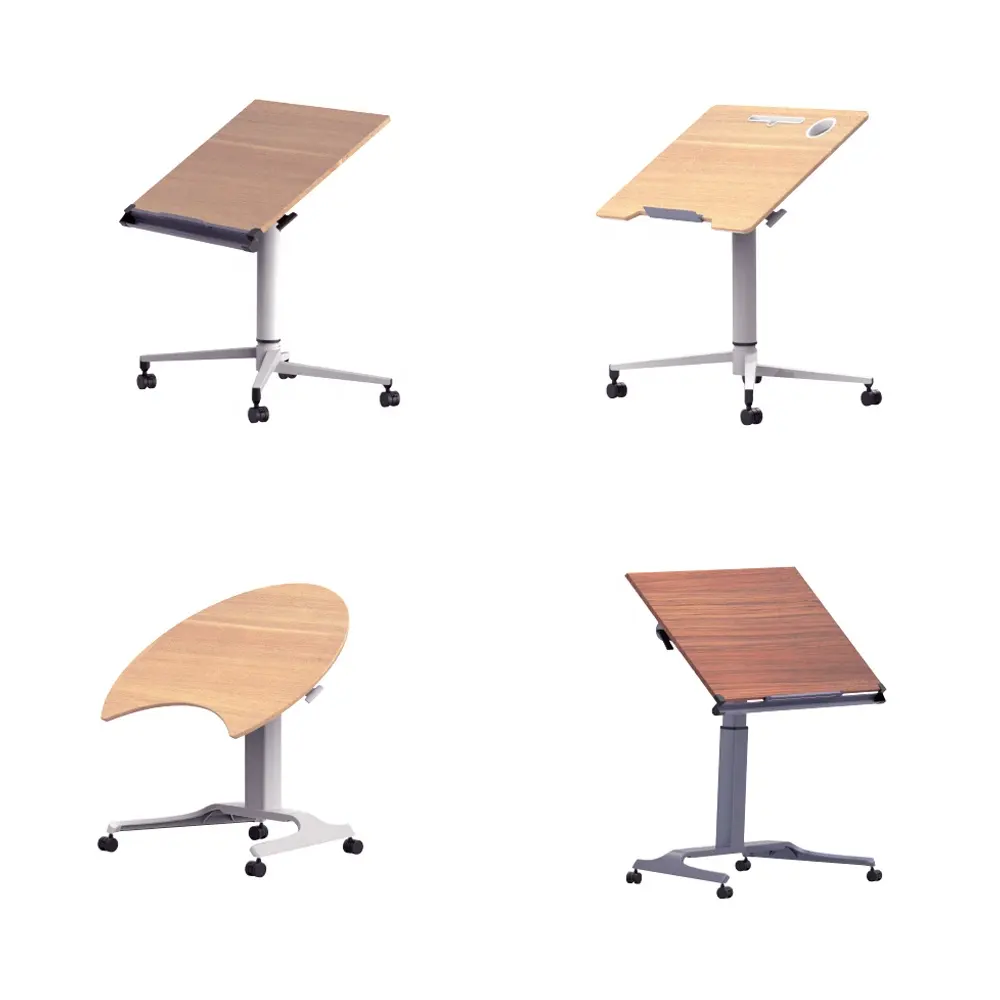 Tables de lit Table de bureau debout réglable en hauteur à la main Style traditionnel pour le salon