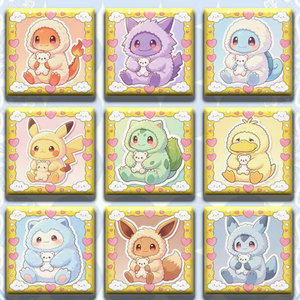 Aimants de réfrigérateur carrés en céramique Pokémon, vente en gros, magnétiques, bon marché, boîte mystère unique, fan art, pack de boosters scellé - Product Image 6