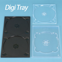 SUNSHING Bulk Clear Double DVD Digipacks Standaard Single CD DIGIPAK Blu-ray CD Formaat Case Media Disc Verpakking Multi DVD Digi Tray