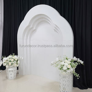 Furun arc de mariage en fer blanc personnalisé panneau de support de toile de fond multicouche pour fournitures de fête décoratives - Product Image 3
