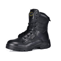 Chaussures de sécurité respirantes à embout composite, semelle intermédiaire tactique, bottes de sécurité en cuir tactiques pour la sécurité, les aéroports et les administrations