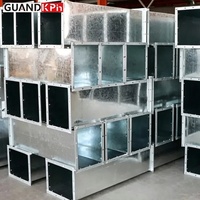 Conduite métallique rectangulaire galvanisée sur mesure, longueur et diamètre personnalisés, pour HRV résidentiel, directement de l'usine