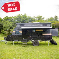 Caravane familiale hybride à trois lits superposés, légère, 4, 5 ou 6 couchages, 15 pieds x 13 pieds, meilleure qualité chinoise, tout-terrain