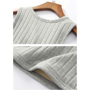 Women's Fleece Lined Tank <b>Top</b> Thermal Skinny Underwear <b>Tops</b> Breathable Knitted Cotton Spandex Bamboo Fiber - Product Image 6