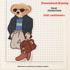 Nouveautés Automne/Hiver 2026 : Grandes Broderies d'Ours Mignons pour Vêtements, Style Tendance de Marque, Écussons Cousus Main - Product Image 5