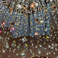 Lustre LED Papillon en Cristal K9 de Luxe Moderne, Design pour Hall d'Hôtel, Décoration Intérieure, Longue Suspension Plafond, Grande Lampe Suspendue Personnalisée