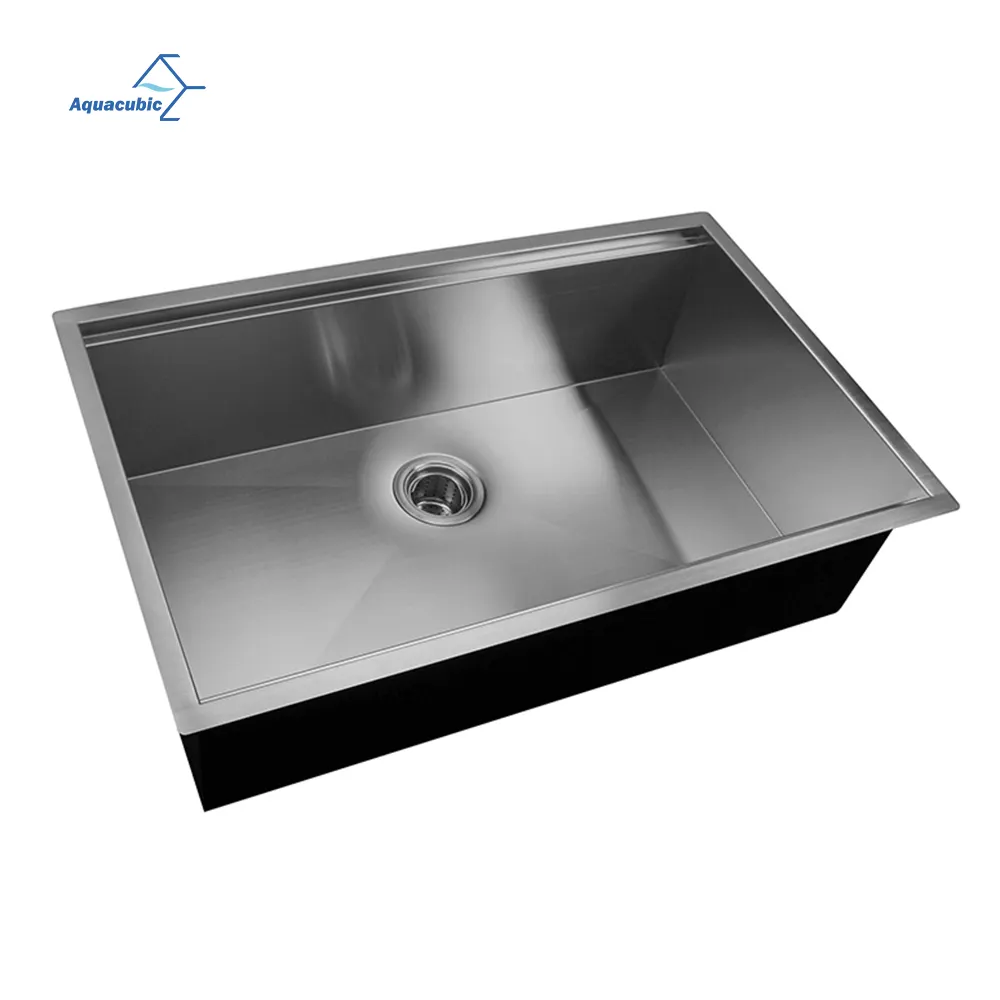 Aquacubic 32 "x 19" inç UPC Undermount İş İstasyonu 304 paslanmaz çelik 18 göstergesi mutfak lavabo ücretsiz kargo amerikan