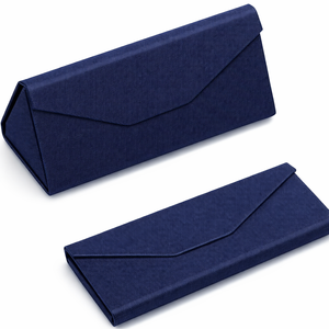 Estuche Plegable de Lujo para Gafas de Sol con Logotipo Personalizado al por Mayor, Caja de PU para Gafas, Estuche Triangular Plegable para Lentes - Product Image 1
