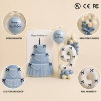 Kit de Décoration de Fond d'Anniversaire en Carton KT et Tulle, Toile de Fond Photo Numérique Personnalisable, Fournitures de Fête en Gros