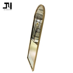 Boutique Clothing Store Custom Metal Framed <strong>Arched</strong> <strong>Full</strong> <strong>Length</strong> <strong>Mirror</strong> Stainless Steel Shiny Gold Floor Standing <strong>Large</strong> <strong>Mirrors</strong> - Product Image 4