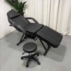 Multifunktions-<span class=keywords><strong>Massage</strong></span> bett Gesichts stuhl Klappbarer verstellbarer Spa-Salon Beauty-Bett Tattoo Wimpern Beauty-Bett/Stuhl mit Hocker - Product Image 6