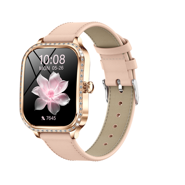 Fashion Diamond 1.75 Inch Women Smartwatch IP68 Waterproof Health Monitoring Ladies Fitness Tracker L10 BT Calling Smart Watches