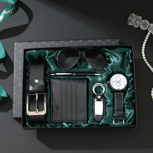男士商务礼品套装情人节礼品腰带钱包太阳镜手表套装 - Product Image 1