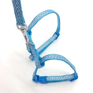 Tali <span class=keywords><strong>Harness</strong></span> kucing XS pola bunga yang indah fitur terpisah dapat disesuaikan untuk hewan peliharaan kecil warna biru ungu untuk anjing juga - Product Image 4