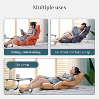 Canapé-lit convertible en tissu imperméable LD023-B Lazy Diary, style tatami japonais, rembourré en éponge, une place, hauteur réglable, design moderne