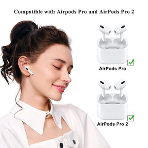 Embouts d'oreille en <span class=keywords><strong>silicone</strong></span> souple de remplacement pour <span class=keywords><strong>Airpods</strong></span> Pro 1ère/2ème génération avec trou de réduction du bruit et protection anti-poussière intégrée - Product Image 2