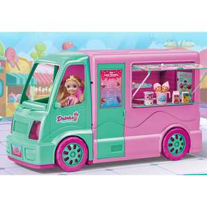 Jouets chanceux, poupée de mode en plastique à faire soi-même, modèle multifonctionnel de jeu d'imitation avec chariot de service de dessert pour filles - Product Image 2