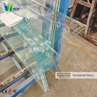 Paneles de Vidrio Templado WeiHua de 8mm, 10mm, 12mm y 15mm para Cercas de Piscinas, Escaleras Exteriores sin Marco y Seguridad Industrial