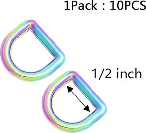 Metal Rainbow Swivel <b>Snaps</b> <b>Hooks</b> With Rainbow D Rings And Tri Glides Rainbow Purse Hardware Slide Buckles - Product Image 2