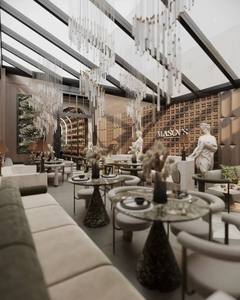 Luxury Restaurant Bar Interior Design Turnkey Fit Out Custom Bar Counter Wine Cabinet Wood <b>Stone</b> Metal Hospitality Furniture OEM - Product Image 4