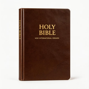 Bibbia Sacra Cristiana in Pelle Personalizzata, Rilegatura Perfetta, Carta Offset, Lamina d'Oro, Produzione di Gruppo - Product Image 1