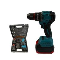 Perceuse à percussion sans fil 21V, 50N.m, perceuse électrique au lithium sans fil avec 24 accessoires, boîte à outils en plastique, OEM ODM OBM