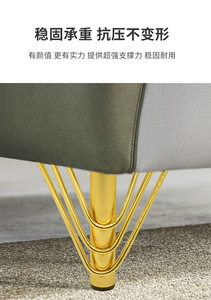 Pieds de canapé réutilisables en plastique robuste avec finition dorée électrolytique GQK GL0922 - Product Image 5