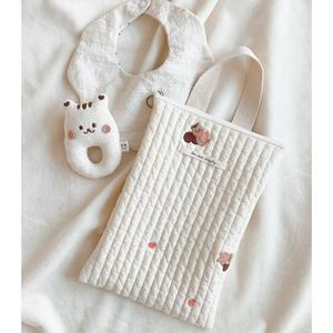 Bebek yıkanabilir bezi % saklama çantası pamuk fermuarlı çanta yenidoğan kreş organizatörü anne Nappy değiştirme çantası - Product Image 4