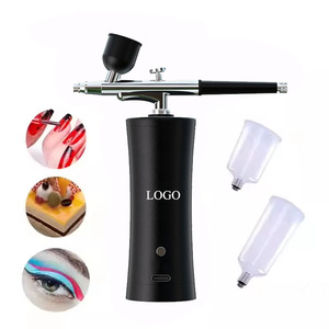 Kit de pistola pulverizadora de aerógrafo portátil de alta presión con inyección de oxígeno para maquillaje y tatuajes con compresor de aire - Product Image 2