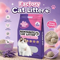 Litière pour chat en bentonite montmorillonite de haute qualité, sable minéral au sodium, agglomération extra forte, contrôle des odeurs