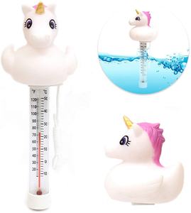 Thermomètre de piscine flottant licorne et flamant rose le plus récent, thermomètre de température flottant avec cordon, accessoires de piscine - Product Image 4