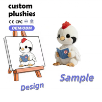 Peluche de poulet personnalisée, jouet en peluche doux et moelleux, décoration de fête, mascotte d'entreprise