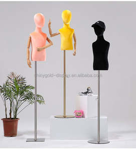 Maniquí de Mujer para Exhibición de Ropa, Torso de Terciopelo, Medio Cuerpo, para Tiendas de Moda - Product Image 4